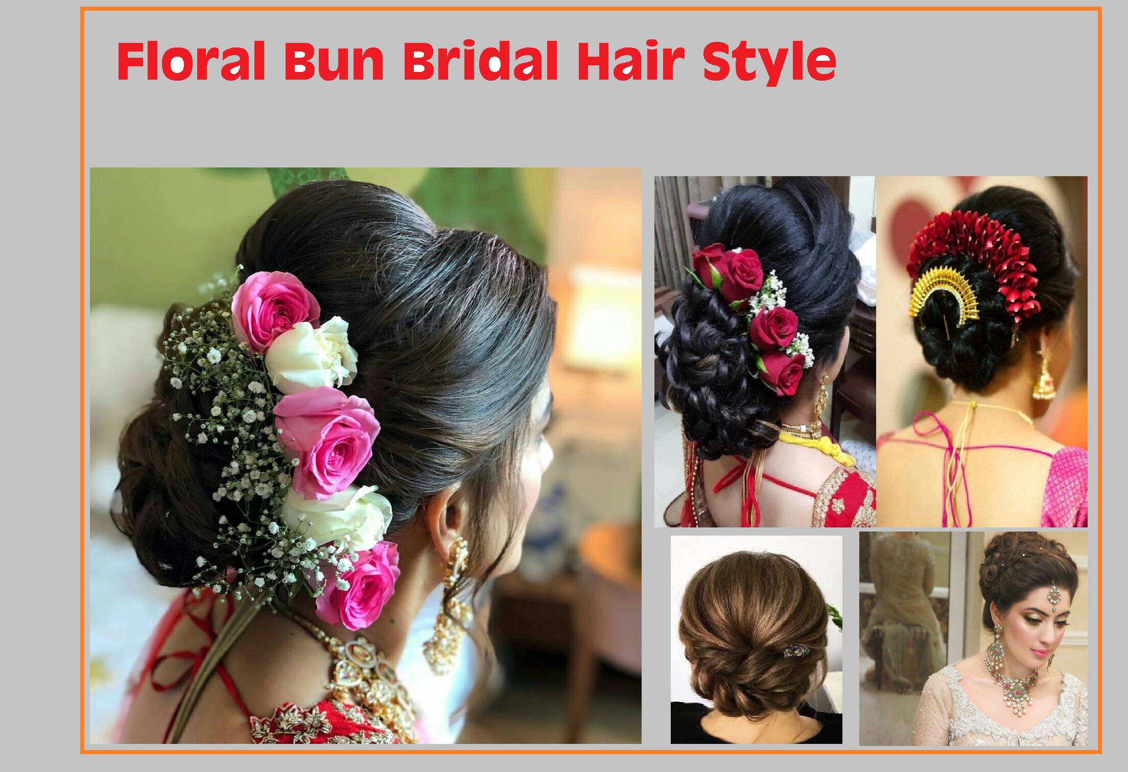 floral bun bridal hair style